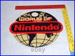 Vintage World Of Nintendo 12 Metal Mario Brothers Nes 64 Snes Gasoline Oil Sign
