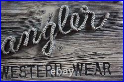 Vintage Wrangler Western Wear Jeans Sign Dealer Store Advertising 1960's