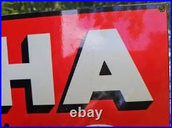 Vintage Yamaha Porcelain Sign 35 X 12 Sales Service Parts Gas Oil, Snow Mobile Vintage Yamaha Porcelain Sign 35 X 12 Sales Service Parts Gas Oil, Snow Mobile
