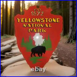 Vintage Yellowstone National Park Porcelain Sign Vintage, Est. 1872, RV Camping Vintage Yellowstone National Park Porcelain Sign Vintage, Est. 1872, RV Camping