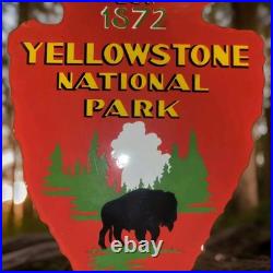 Vintage Yellowstone National Park Porcelain Sign Vintage, Est. 1872, RV Camping Vintage Yellowstone National Park Porcelain Sign Vintage, Est. 1872, RV Camping