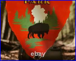 Vintage Yellowstone National Park Porcelain Sign Vintage, Est. 1872, RV Camping Vintage Yellowstone National Park Porcelain Sign Vintage, Est. 1872, RV Camping