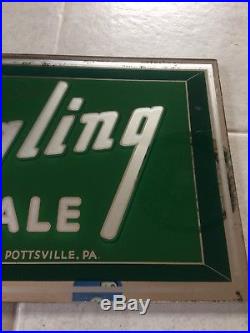 Vintage Yuengling Beer Ale Advertising Sign ROG Reverse On Glass Pottsville PA