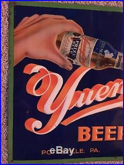 Vintage Yuengling Prize Beer Sign Pottsville PA Beer Advertising Tin Sign