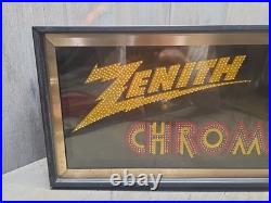 Vintage Zenith CHROMACOLOR Light-Up Motion Wheel Advertising Sign Display RARE