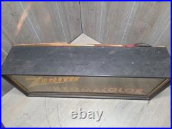 Vintage Zenith CHROMACOLOR Light-Up Motion Wheel Advertising Sign Display RARE