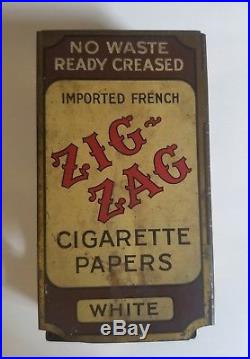 Vintage Zig Zag Tin Cigarette Tobacco Paper Dispenser Advertising Sign
