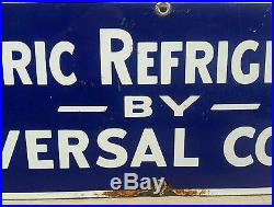 Vintage advertising Porcelain Electric Refrigerator Cooler Sign display