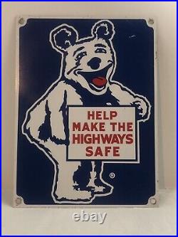 Vintage bear wheel alignment sign
