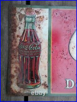Vintage coca cola tin sign