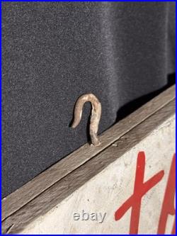 Vintage double Sided Wood Sign From Schneider Auto Center In Trinway, Ohio