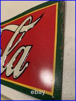 Vintage early 30s Dasco Embossed Coca-Cola sign 4 color