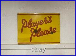 Vintage enamel advertising sign Players Please cigarettes