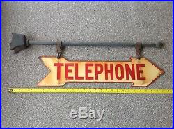 Vintage enamel telephone sign