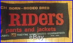 Vintage lee riders denim advertisement banner sign selvedge workwear advertising