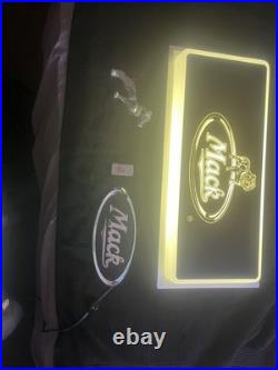 Vintage mack truck light sign 80s original 12 x24