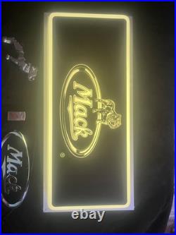 Vintage mack truck light sign 80s original 12 x24