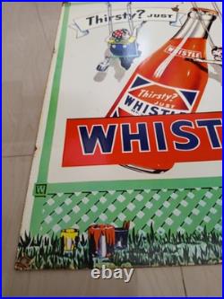 Vintage model Whistle Soda Advertising Sign Steel plate Rusty Spot Not Porcelain Vintage model Whistle Soda Advertising Sign Steel plate Rusty Spot Not Porcelain