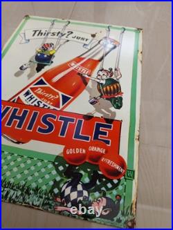 Vintage model Whistle Soda Advertising Sign Steel plate Rusty Spot Not Porcelain Vintage model Whistle Soda Advertising Sign Steel plate Rusty Spot Not Porcelain