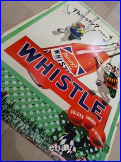 Vintage model Whistle Soda Advertising Sign Steel plate Rusty Spot Not Porcelain Vintage model Whistle Soda Advertising Sign Steel plate Rusty Spot Not Porcelain