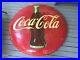 Vintage-old-antique-coca-cola-coke-button-round-sign-48-inch-red-A-M-2-53-rare-01-uq