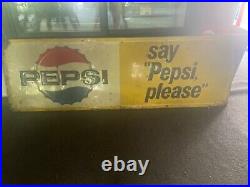 Vintage pepsi sign metal