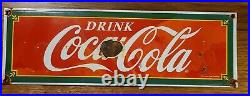 Vintage porcelain Coke Advertisment sign