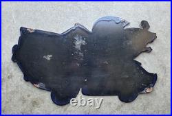 Vintage style Esso Gasoline Porcelain Sign Oil Drop Boy Gas Service Station Car