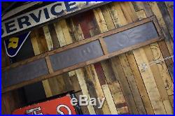Vintage wolf's head sign Early Wood Framed rare 1930's Gas Station Oil Station