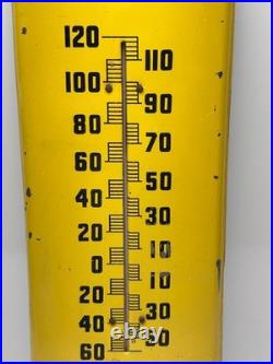 Vtg 1950s 60s Nesbitt's Orange Soda Pop Advertising Thermometer Metal Sign 27