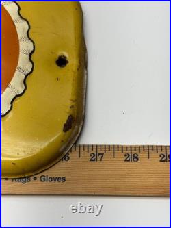 Vtg 1950s 60s Nesbitt's Orange Soda Pop Advertising Thermometer Metal Sign 27