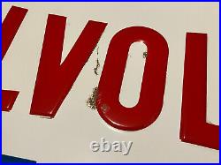 Vtg 1968 Valvoline Motor Oil Embossed Metal Sign 36 x 18 Gas & Oil Station