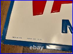 Vtg 1968 Valvoline Motor Oil Embossed Metal Sign 36 x 18 Gas & Oil Station