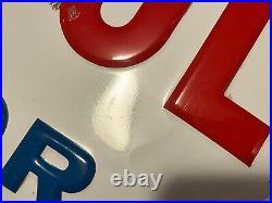 Vtg 1968 Valvoline Motor Oil Embossed Metal Sign 36 x 18 Gas & Oil Station