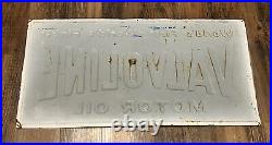 Vtg 1968 Valvoline Motor Oil Embossed Metal Sign 36 x 18 Gas & Oil Station