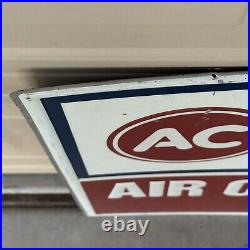 Vtg GM General Motors AC Delco Air Conditioning Parts Metal Tin Sign 36 X 24