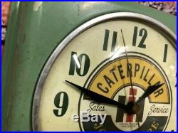 Vtg Ge Caterpillar-john Deere Old Tractor Farm Store Advertising Wall Clock Sign