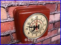 Vtg Ge Farmall Tractor Old Farm Store Advertising Oil-gas Garage Wall Clock Sign