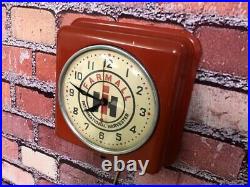 Vtg Ge Farmall Tractor Old Farm Store Advertising Oil-gas Garage Wall Clock Sign