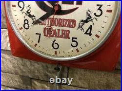 Vtg Ge Old Colt Rifle Gun Shop Dealer Advertising Display Wall Clock Sign Parts