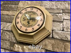 Vtg Gilbert Planters Peanuts Old Bar-pub Advertising Display Wall-oil Clock Sign