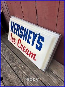 Vtg HERSHEY'S Ice Cream Premium Light Up Advertising Sign Orig 1985 Rare NOS 29