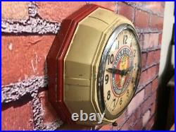 Vtg Ingraham Esso Oil Drop Old Gas Station Advertising Display Wall Clock Sign