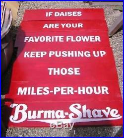 Vtg Look Burma Shave Reproduction Wood Sign HP 6 Pcs Any Slogan You Choose