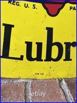 Vtg Pennzoil Sound your Z 1960s double-sided metal sign Gas Oil Station