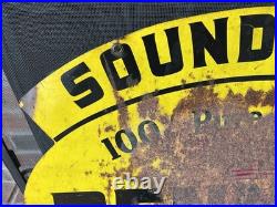Vtg Pennzoil Sound your Z 1960s double-sided metal sign Gas Oil Station