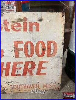 Vtg TOPS DOG FOOD Feed Store Sign