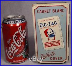 Vtg Zig Zag Tin Cigarette Tobacco Rolling Paper Dispenser Advertising Sign Store