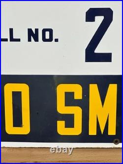 Vtg original Porcelain Humble oil no smoking lease sign 18 x 24 oil and gas
