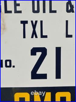 Vtg original Porcelain Humble oil no smoking lease sign 18 x 24 oil and gas
